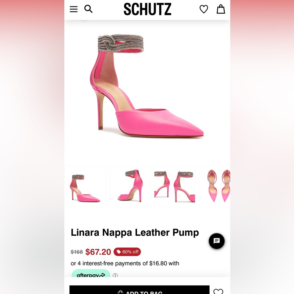 Schutz Linara Hot Pink Nappa Leather NEW